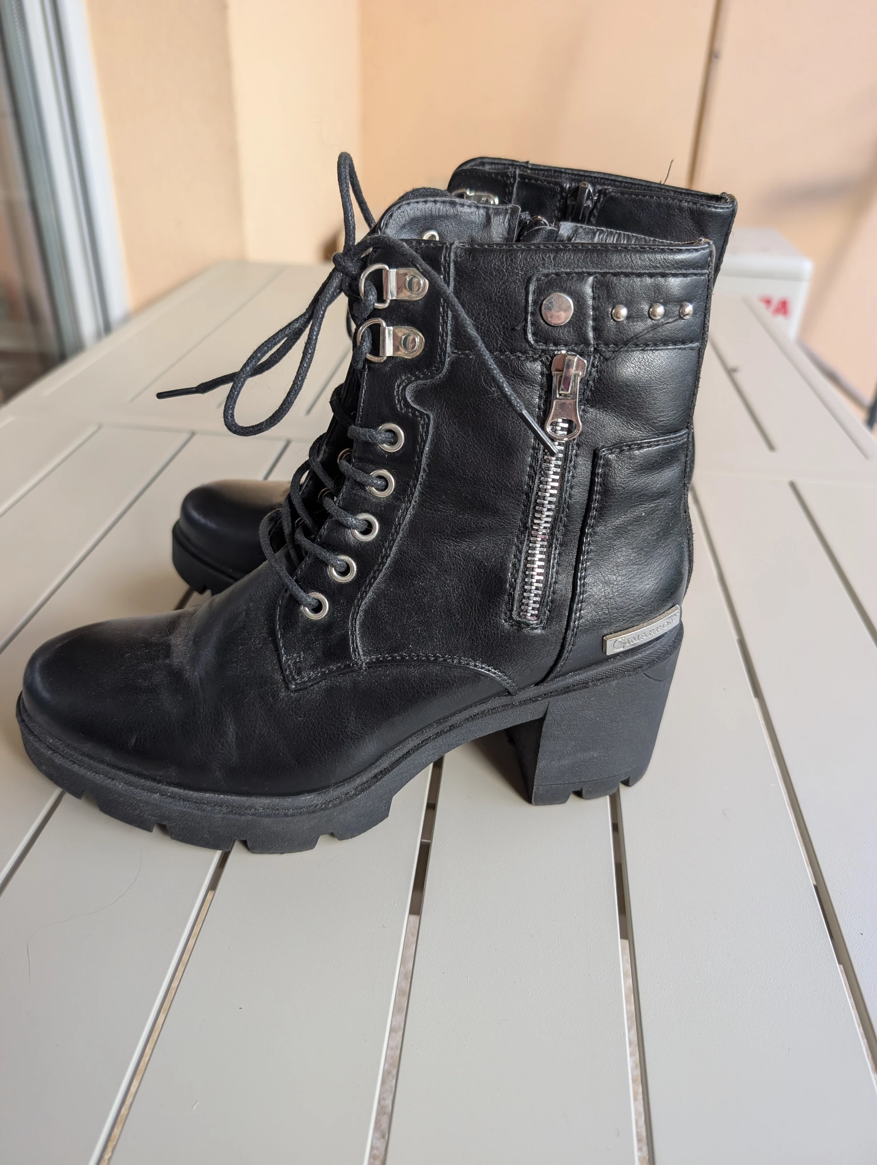Botines negras con cordones – Talla 39 – photo 3